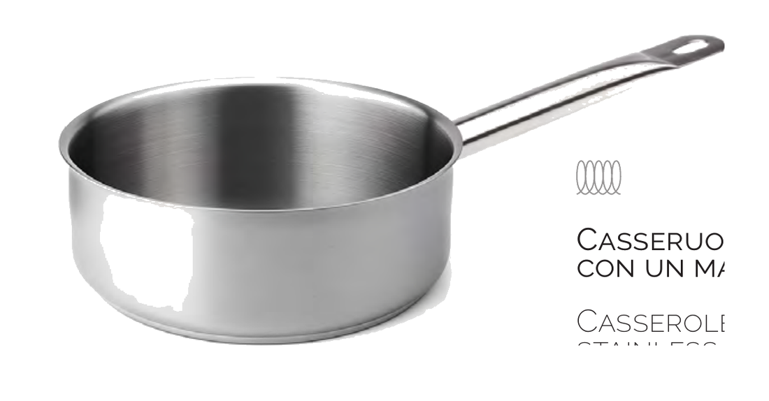 Cass. Bassa 1/m inox 18/10 cm. 16 - COIX3107E16