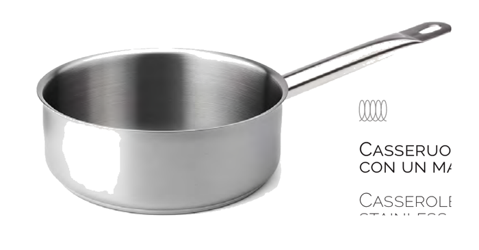 Cass. Bassa 1/m inox 18/10 cm. 16 - COIX3107E16