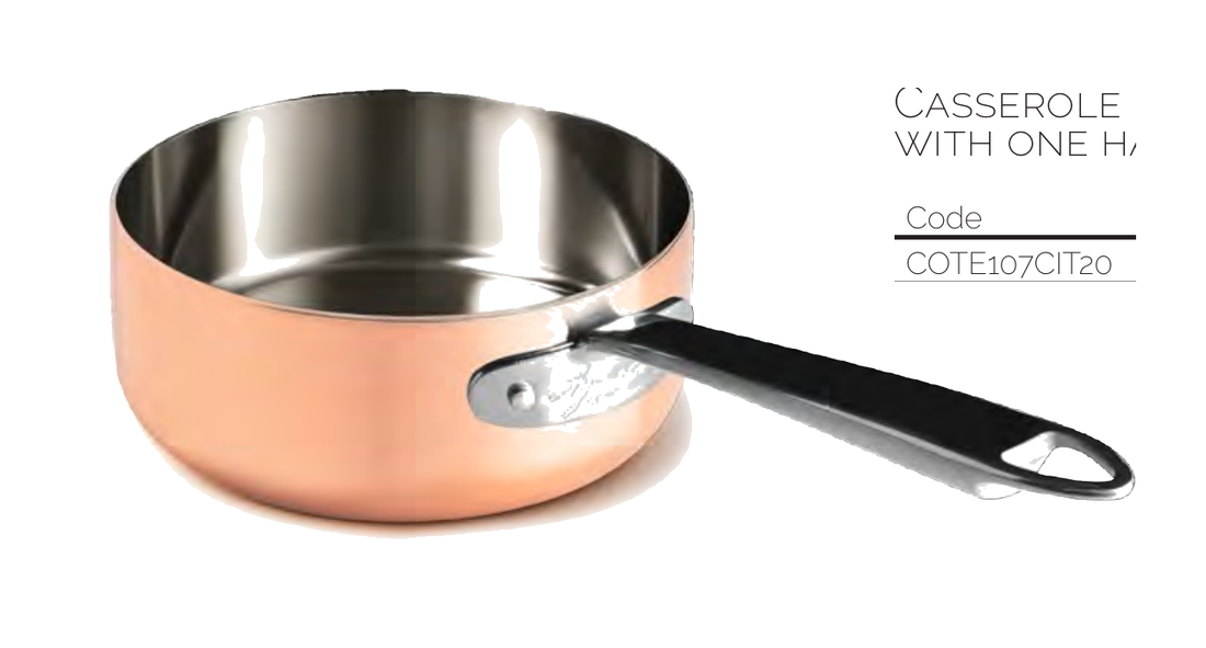 CASSERUOLA BASSA 1/M COPPER 4 INDUZIONE CM 20 - COTE107CIT20