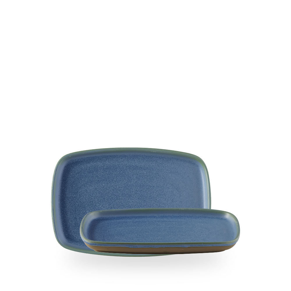 Emerge Oslo Blue Piatto Rettangolare 8 3/4X6" Box 6 - EMBLEP221