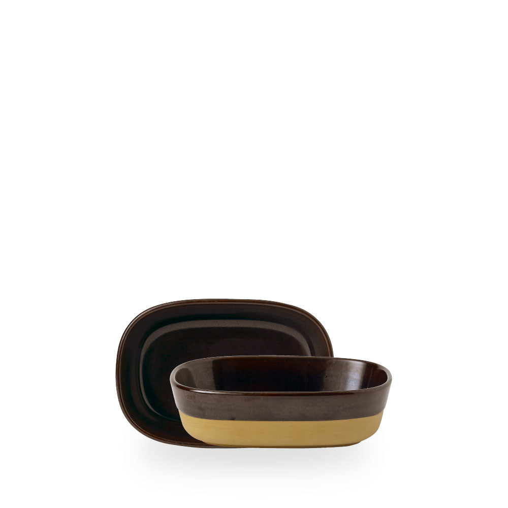 Emerge Cinnamon Brown Dish 17X12X5Cm Box 6 - EMBRED171