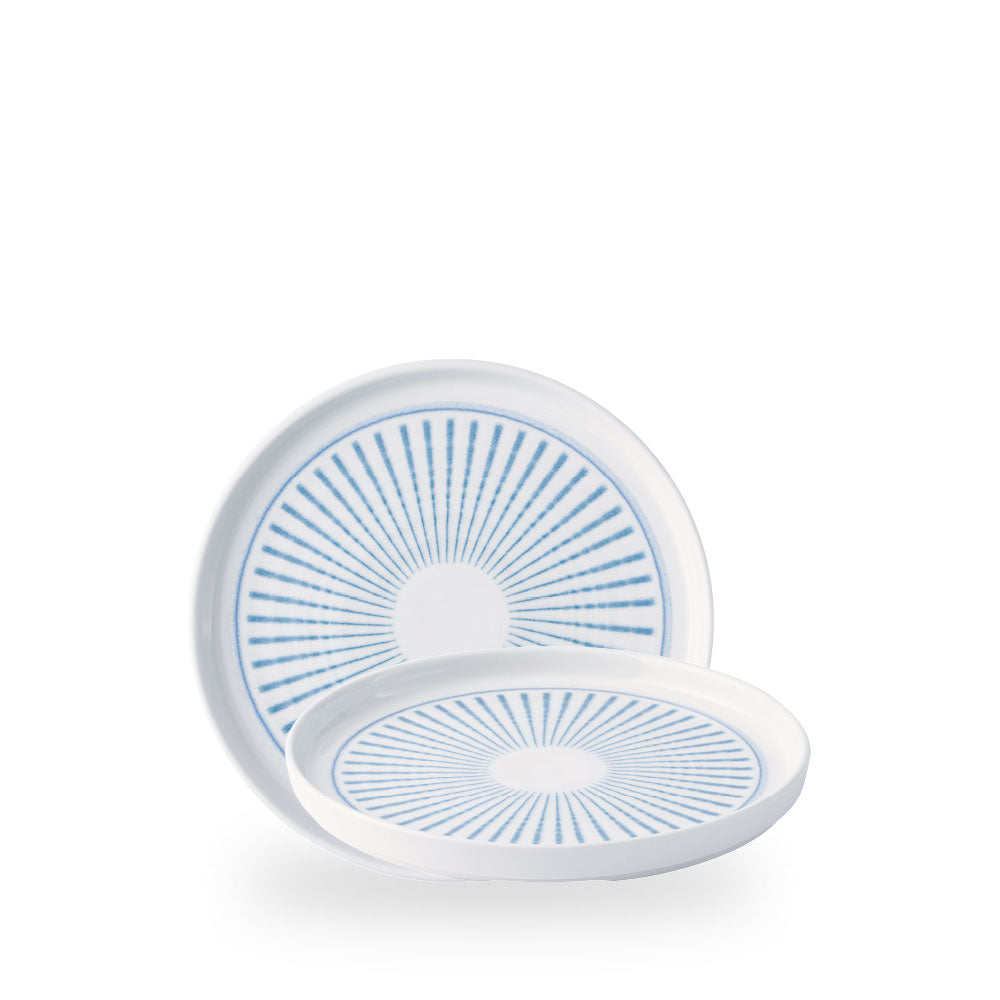 Era Blue Walled Plate 8.25" Box 6 - ERABWP211
