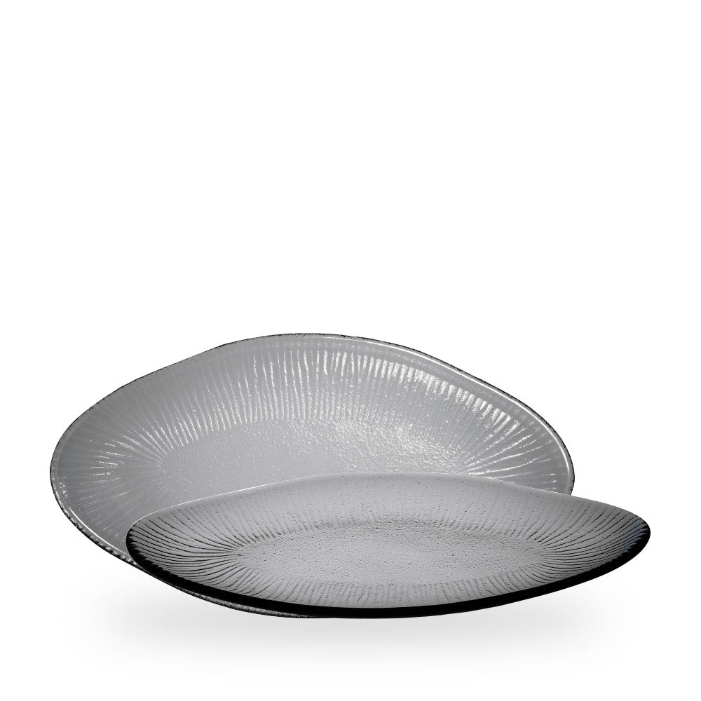 Bamboo Organic Glass Ovale Platter 11 3/4X6 3/8" Box 6 - GLDKTBO11