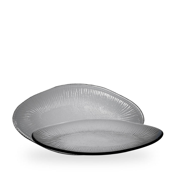 Bamboo Organic Glass Ovale Platter 11 3/4X6 3/8" Box 6 - GLDKTBO11