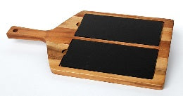 Horecatech HA027 - Tagliere acacia/ardesia  cm  43,3 x 25 x 1,5