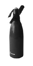 Horecatech HA113B - Sifone in acciaio per soda 1 lt nero