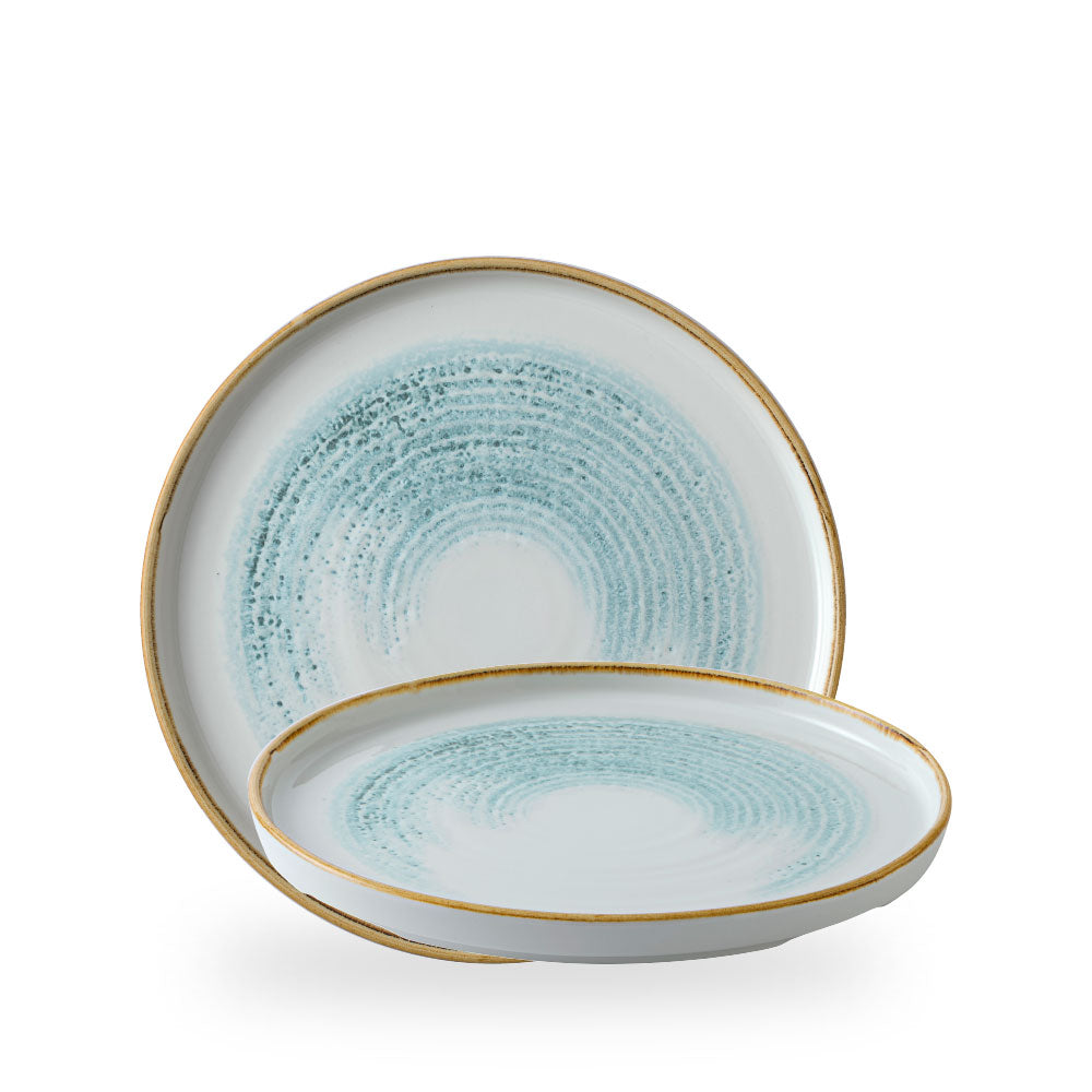 Homespun Accents Aquamarine Piatto Walled10 2/8" Box 6 - HAAMWP261