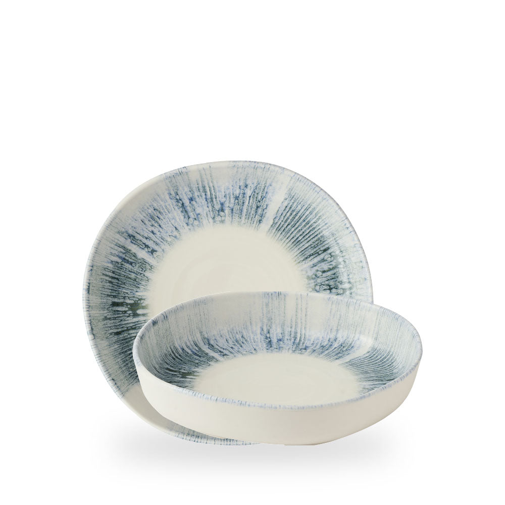 Lyra Blue Organic Walled Bowl 9" Box 6 - ILYBWOB21
