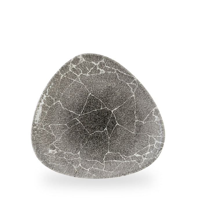 Kintsugi Reverse Quartz Black Piatto Triangolare 10" Box 12 - KRBKTR101