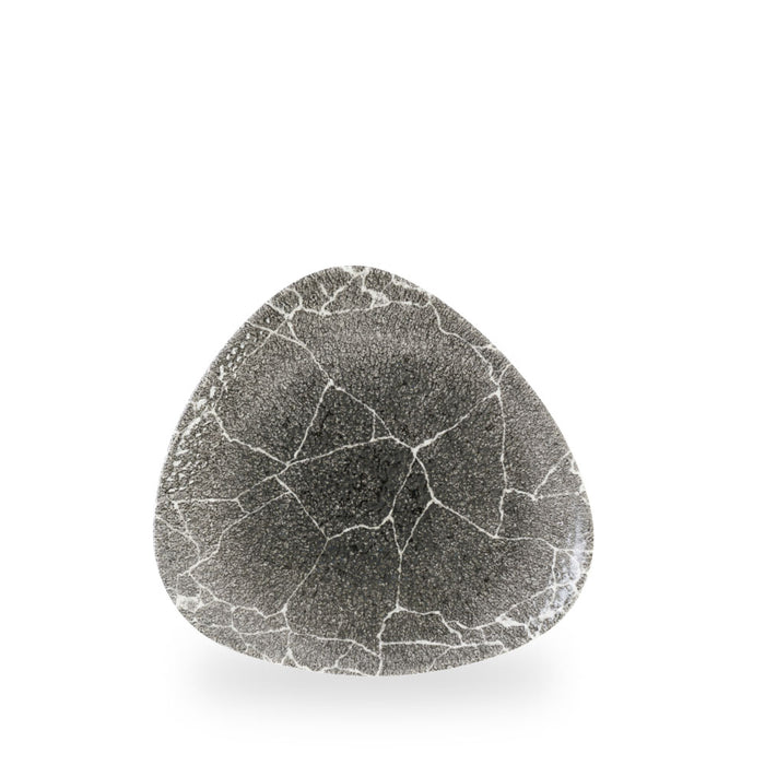Kintsugi Reverse Quartz Black Piatto Triangolare 9" Box 12 - KRBKTR9 1