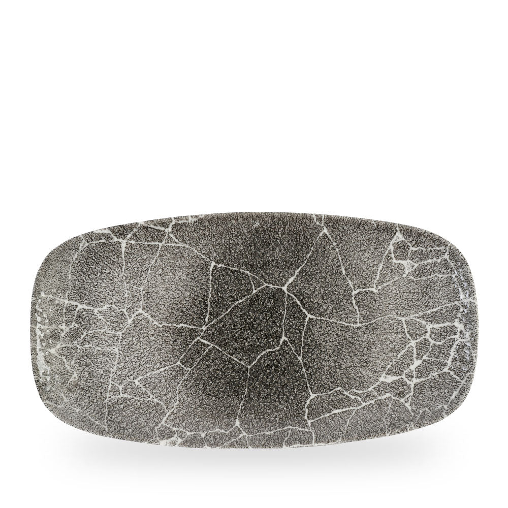 Kintsugi Reverse Quartz Black Piatto Rettangolare Chefs 13 7/8X7 3/8" Box 6 - KRBKXO141