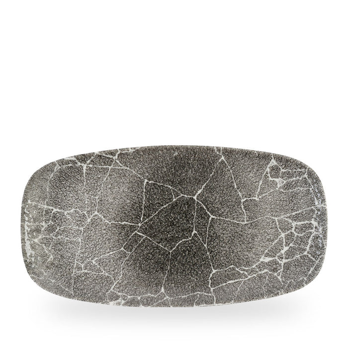 Kintsugi Reverse Quartz Black Piatto Rettangolare Chefs 13 7/8X7 3/8" Box 6 - KRBKXO141