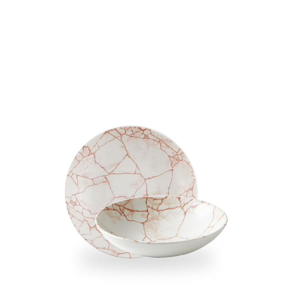 Studio Prints Kintsugi Coral Evolve Coppetta Coupe 7.25" Box 12 - KTAMEVB71