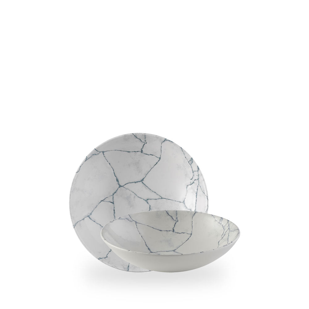 Studio Prints Kintsugi Pearl Grey Evolve Coppetta Coupe 7.25" Box 12 - KTPGEVB71