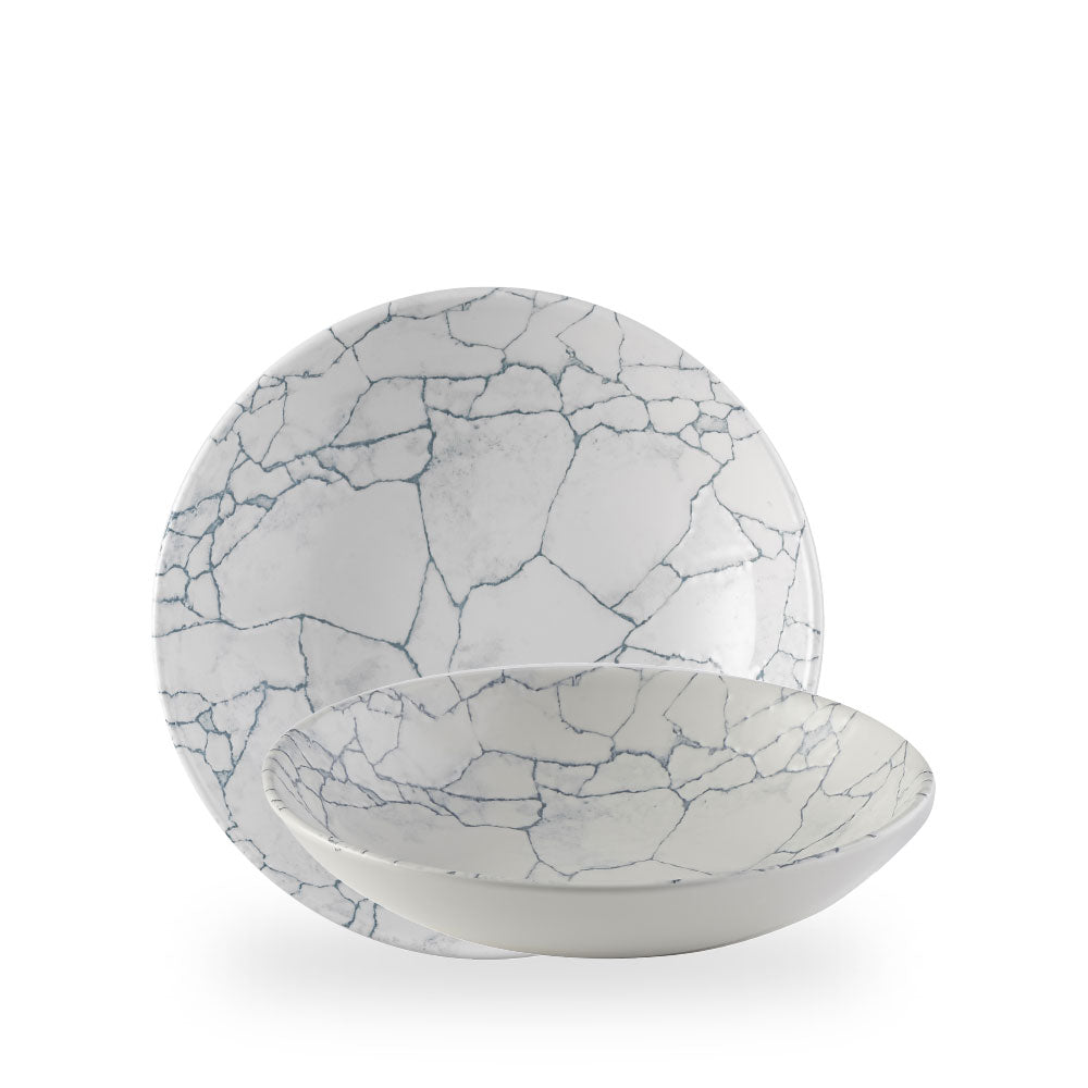 Studio Prints Kintsugi Pearl Grey Evolve Piatto Fondo 9.75" Box 12 - KTPGEVB91