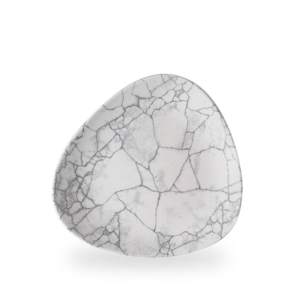 Studio Prints Kintsugi Pearl Grey Piatto Triangolare 10" Box 12 - KTPGTR101