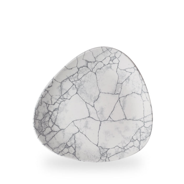 Studio Prints Kintsugi Pearl Grey Piatto Triangolare 10" Box 12 - KTPGTR101