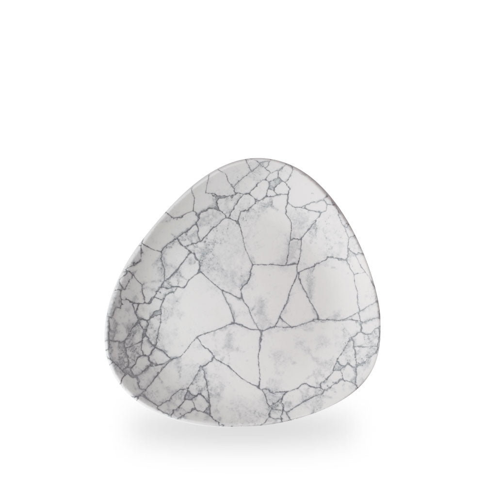 Studio Prints Kintsugi Pearl Grey Piatto Triangolare 9" Box 12 - KTPGTR9 1