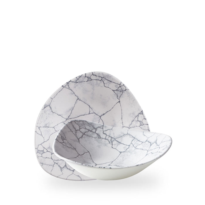 Studio Prints Kintsugi Pearl Grey Coppetta Triangolare 9" Box 12 - KTPGTRB91