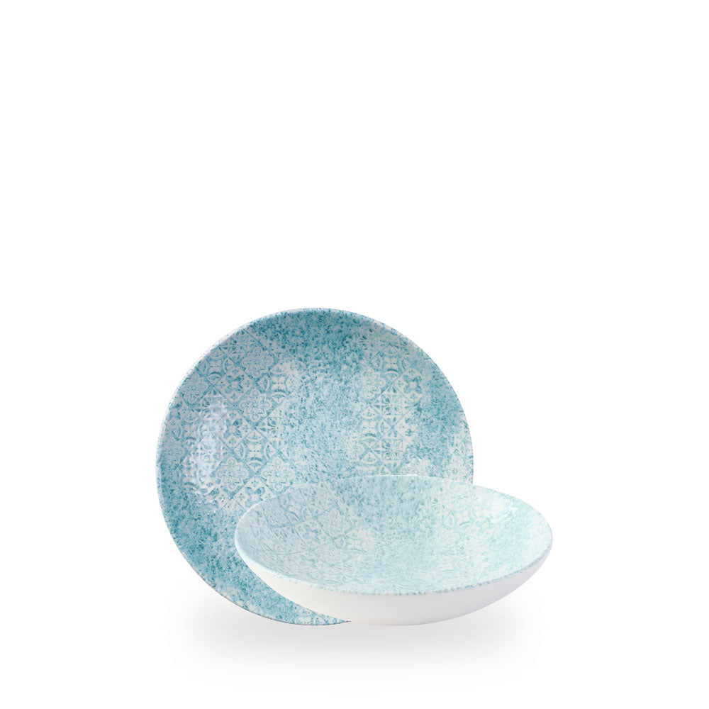 Med Tiles Aquamarine Evolve Coppetta Coupe 7.25" Box 12 - MTAQEVB71