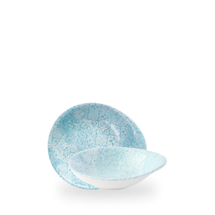 Med Tiles Aquamarine Round Ciotolina Con Manico 7 2/8X6.5" Box 12 - MTAQID7 1