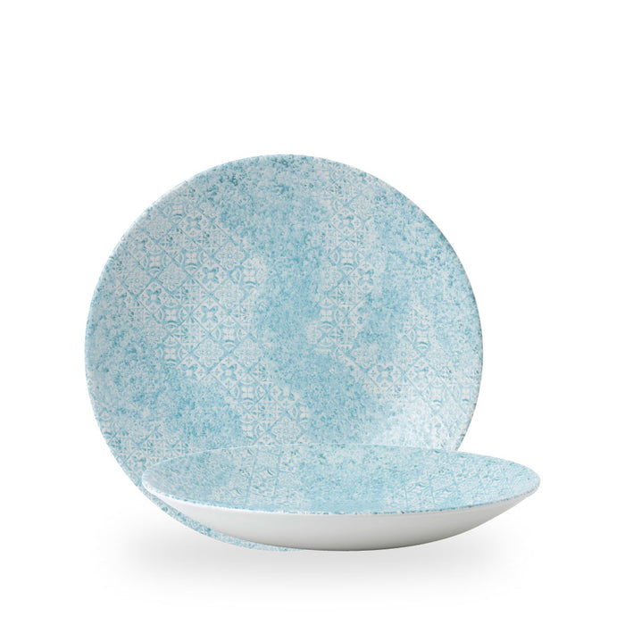Aquamarine Med Tiles Piatto Fondo Coupe 9 2/5" Box 12 - MTAQPD251