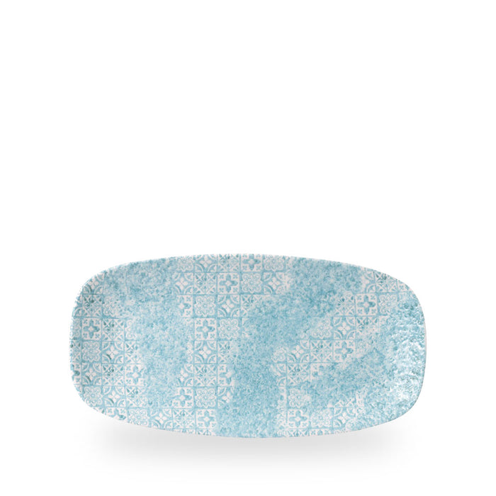 Aquamarine Med Tiles Piatto Rettangolare Chefs 11 3/4X6" Box 12 - MTAQXO111