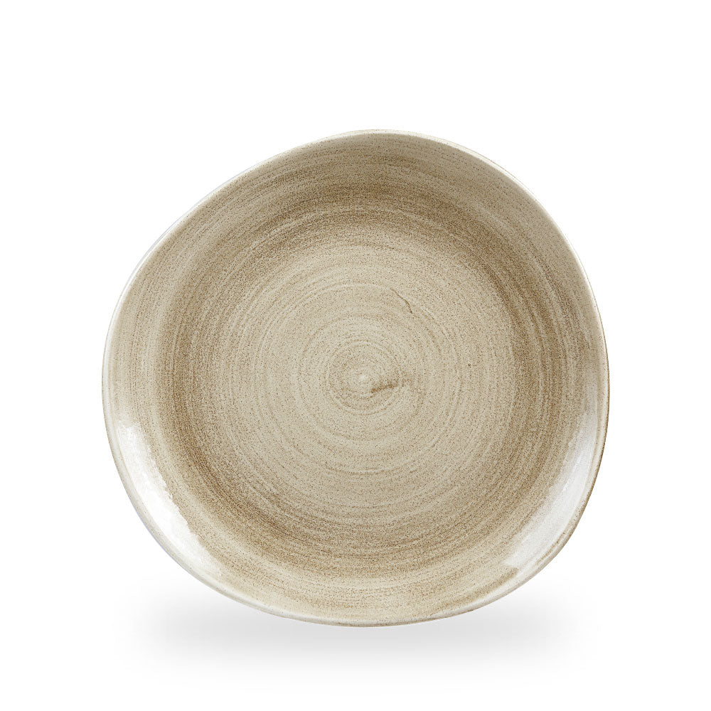 Stonecast Patina Antique Taupe Piatto Organic 11 1/4" Box 12 - PAATOG111