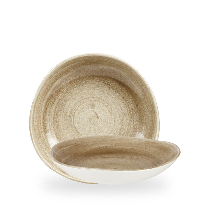 Stonecast Patina Antique Taupe Piatto Fondo Organic 9 7/8" Box 12 - PAATOGB11