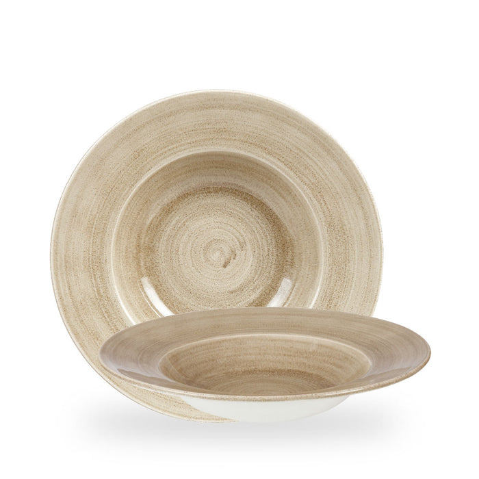 Stonecast Patina Antique Taupe Profile Piatto Fondo Con Falda Grande 11" Box 12 - PAATVWBL1