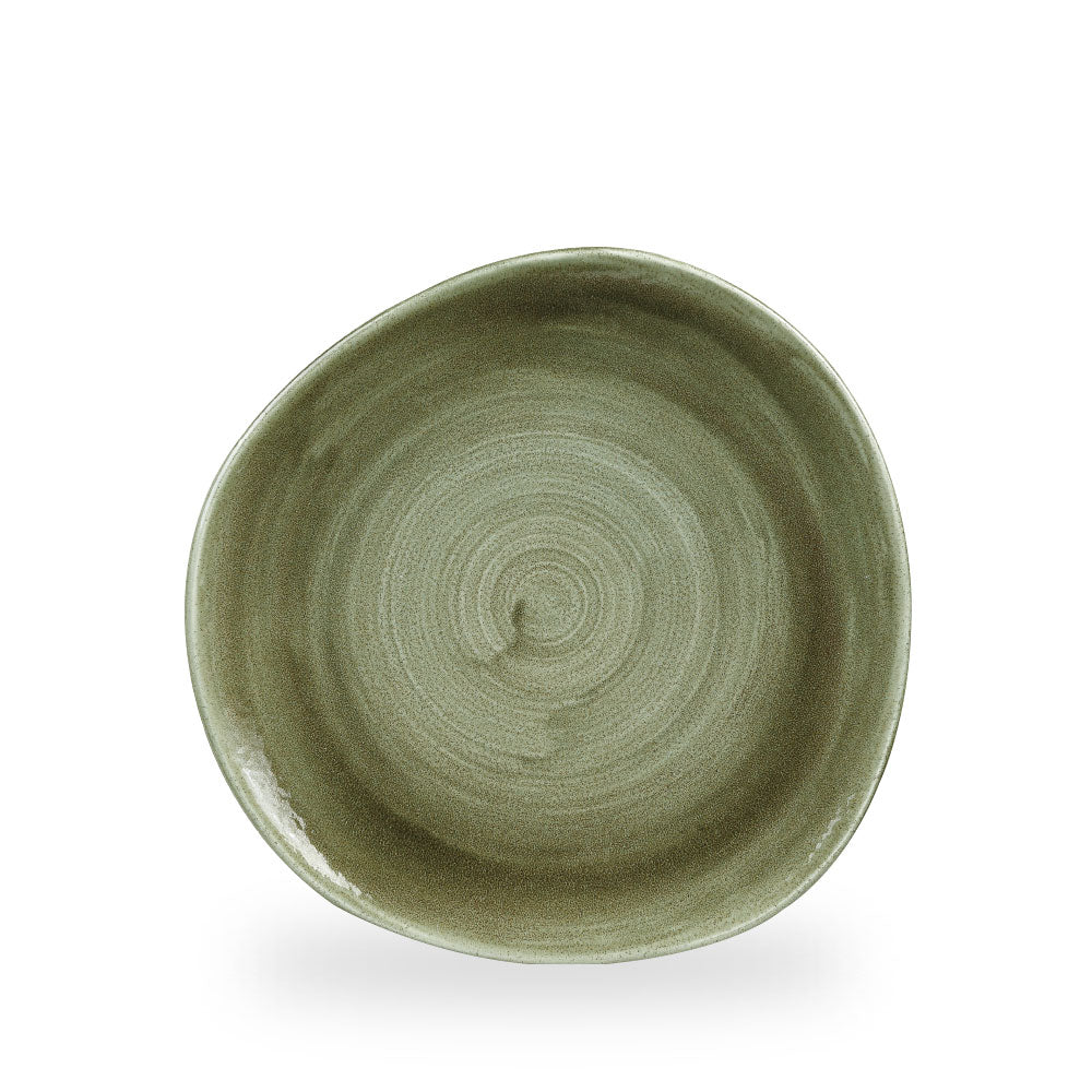 Stonecast Patina Burnished Green Piatto Organic 10 3/8" Box 12 - PABGOG101