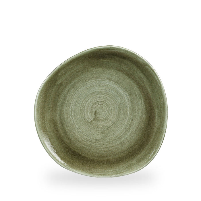 Stonecast Patina Burnished Green Piatto Organic 10 3/8" Box 12 - PABGOG101