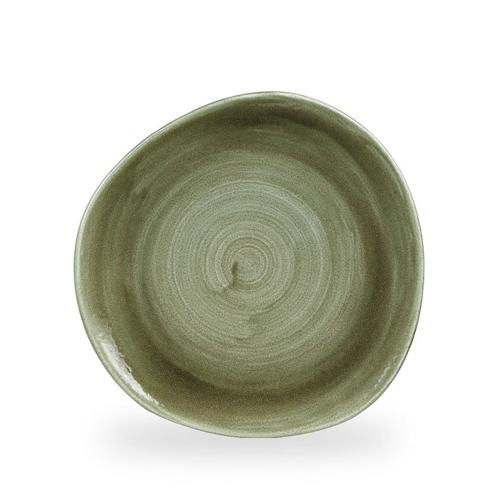 Stonecast Patina Burnished Green Piatto Organic 11 1/4" Box 12 - PABGOG111