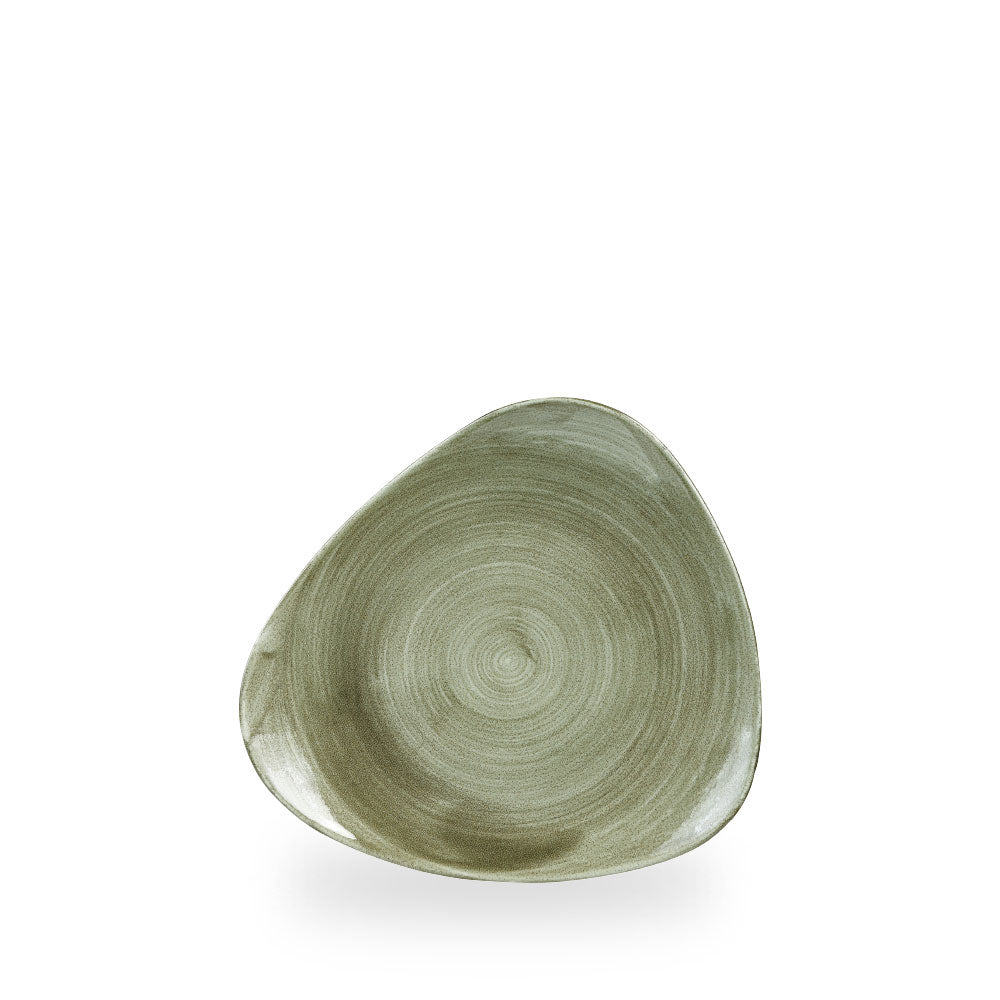 Stonecast Patina Burnished Green Piatto Triangolare 7.75" Box 12 - PABGTR7 1