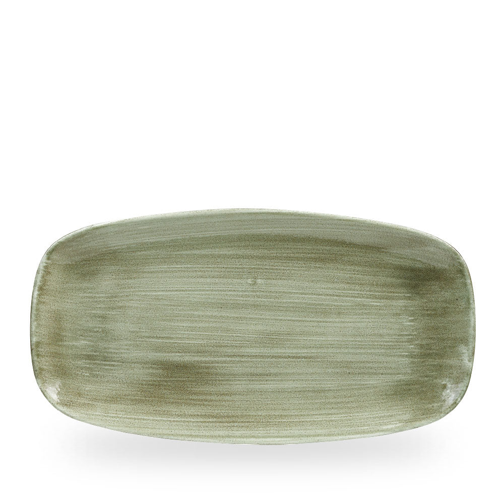 Stonecast Patina Burnished Green Piatto Rettangolare Chefs 13 7/8X7 3/8" Box 6 - PABGXO141