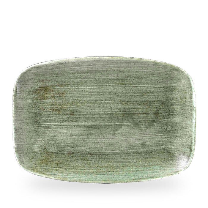 Stonecast Patina Burnished Green Piatto Rettangolare Chefs 13 1/2" X 9 1/4" Box 6 - PABGXP141