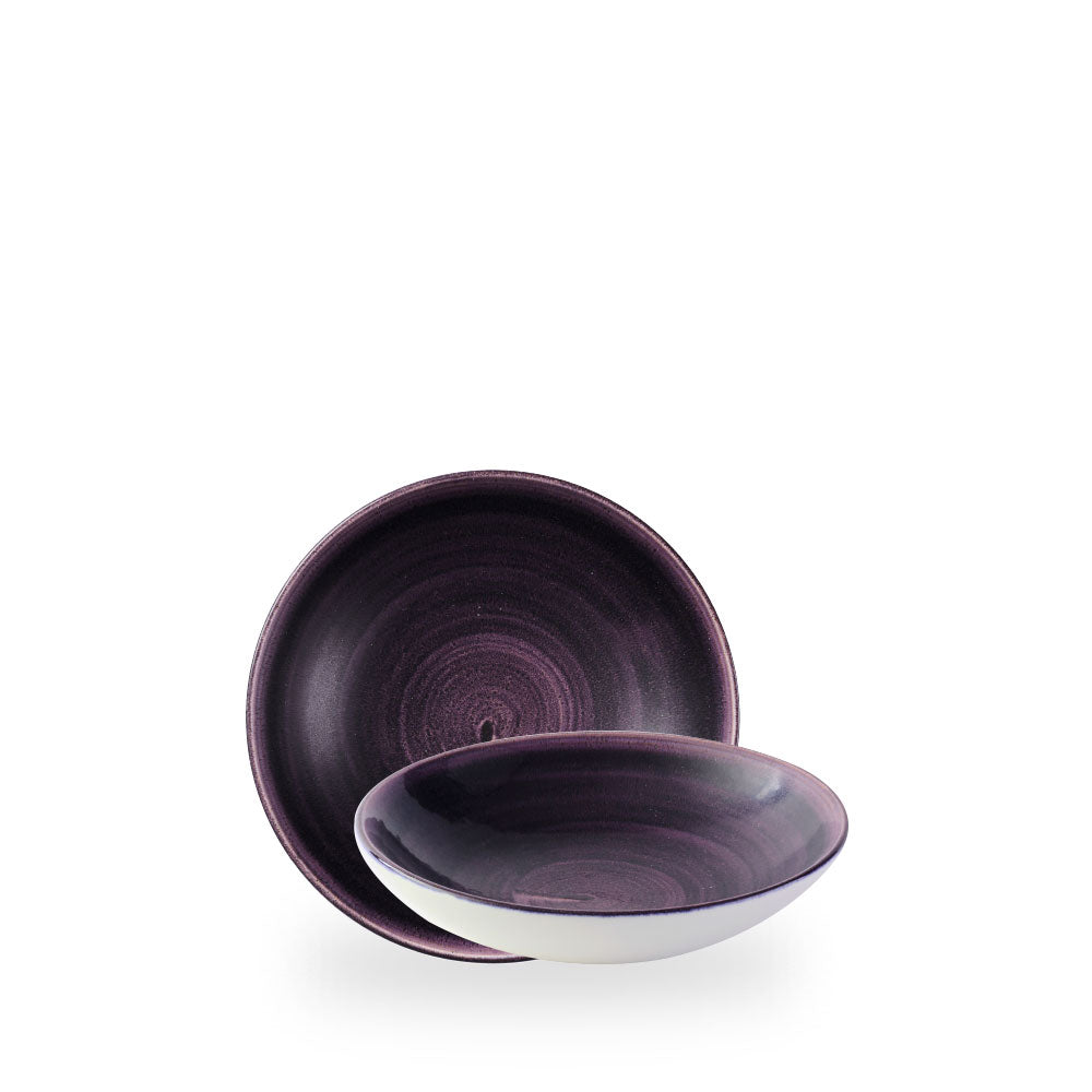Stonecast Patina Deep Purple Evolve Coppetta Coupe 7.25" Box 12 - PADPEVB71