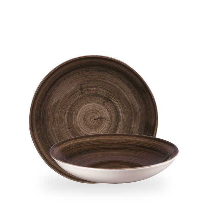Stonecast Patina Iron Black Evolve Piatto Fondo 9.75" Box 12 - PAIBEVB91