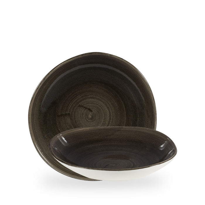 Stonecast Patina Iron Black Piatto Fondo Organic 9 7/8" Box 12 - PAIBOGB11