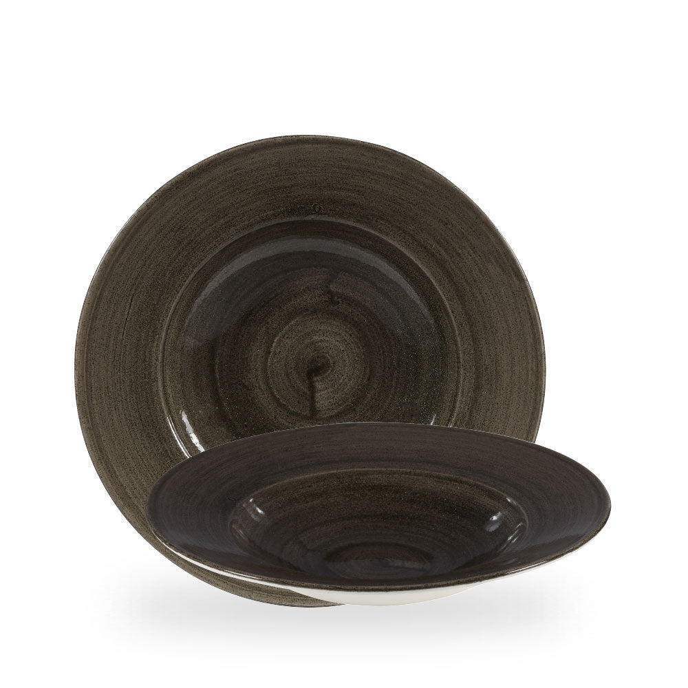 Stonecast Patina Iron Black Profile Piatto Fondo Con Falda Grande 11" Box 12 - PAIBVWBL1