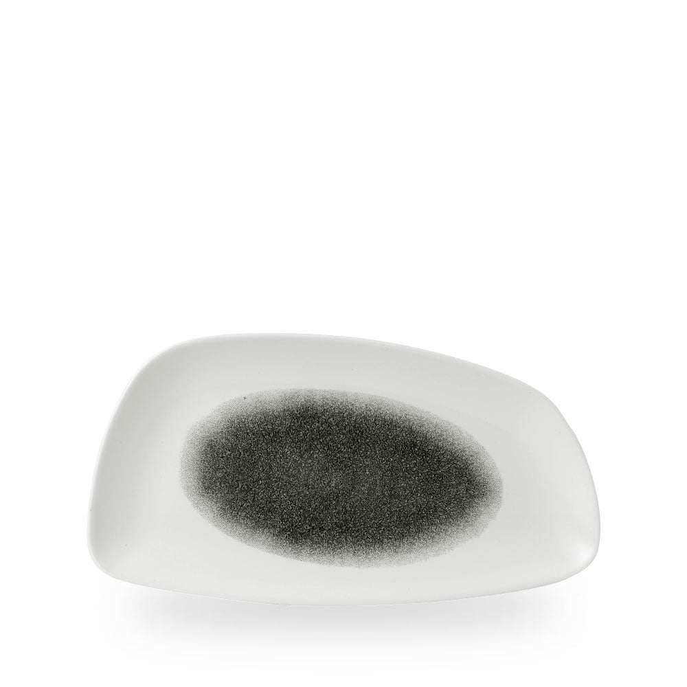 Raku Quartz Black Chefs Geo Piatto 11 3/4X6 1/8" Box 12 - RKBQGE301
