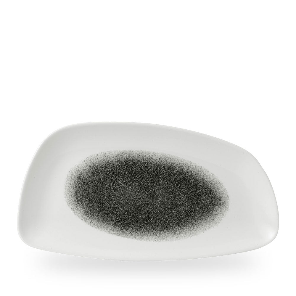 Raku Quartz Black Chefs Geo Piatto 13 3/4X7 1/4" Box 6 - RKBQGE351