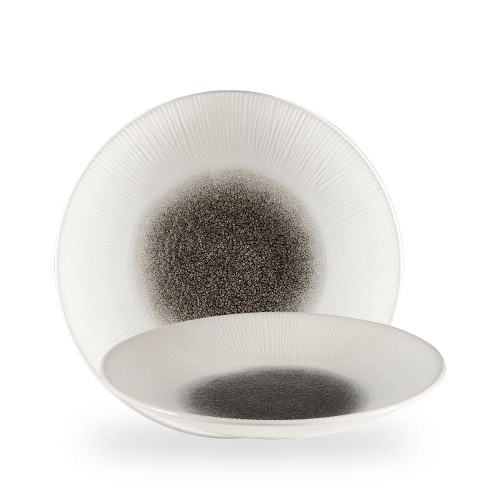 Raku Quartz Black Bamboo Piatto Deep Coupe 10 5/8" Box 12 - RKBQLD271