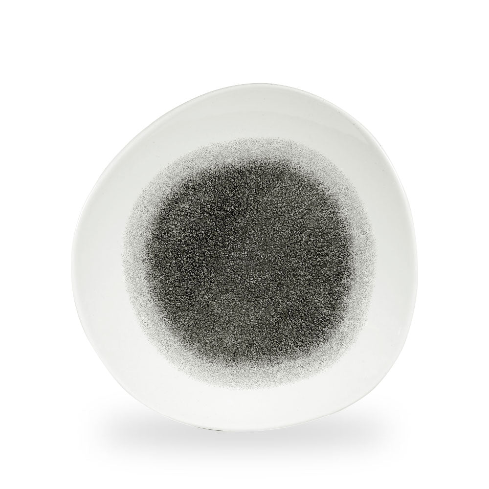 Raku Quartz Black Piatto Organic 11 1/4" Box 12 - RKBQOG111