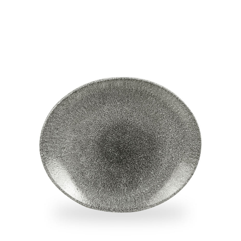 Raku Quartz Black Orbit Piatto Ovale Coupe 10 5/8" Box 12 - RKBQOP581