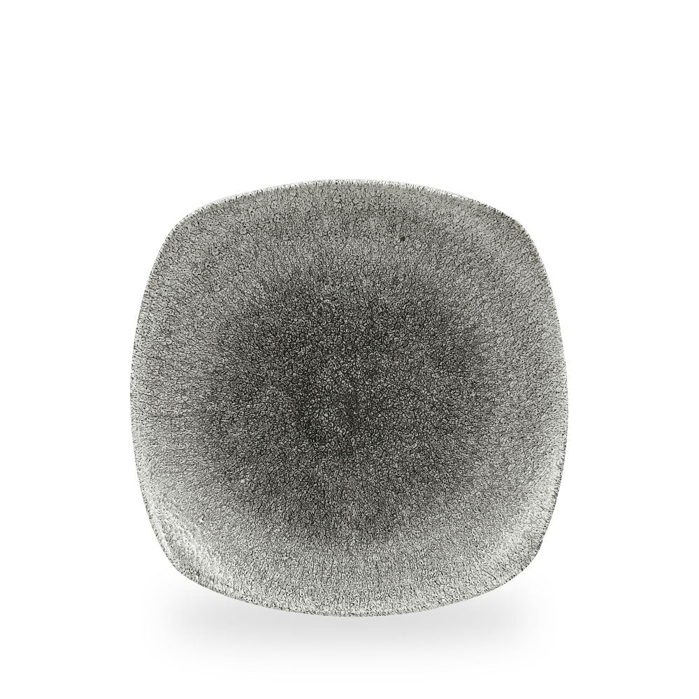 Raku Quartz Black X Squared Piatto Quadrato 10" Box 12 - RKBQSP111