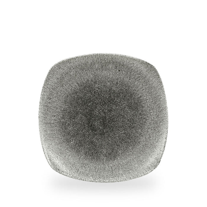 Raku Quartz Black X Squared Piatto Quadrato 10" Box 12 - RKBQSP111