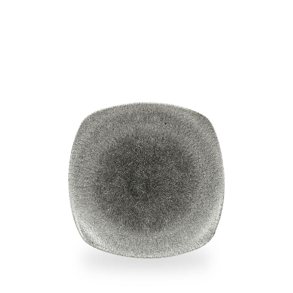 Raku Quartz Black X Squared Piatto Quadrato 8.5" Box 12 - RKBQSP9 1