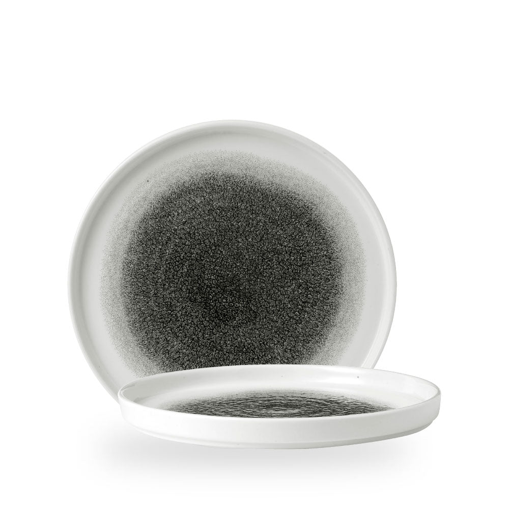 Raku Quartz Black Piatto Walled10 2/8" Box 6 - RKBQWP261