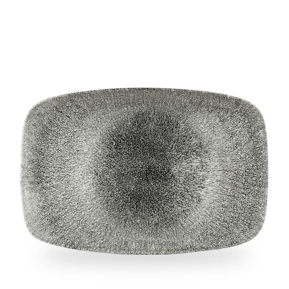 Raku Quartz Black Oblong Platter 13 1/2" X 9 1/4" Box 6 - RKBQXP141